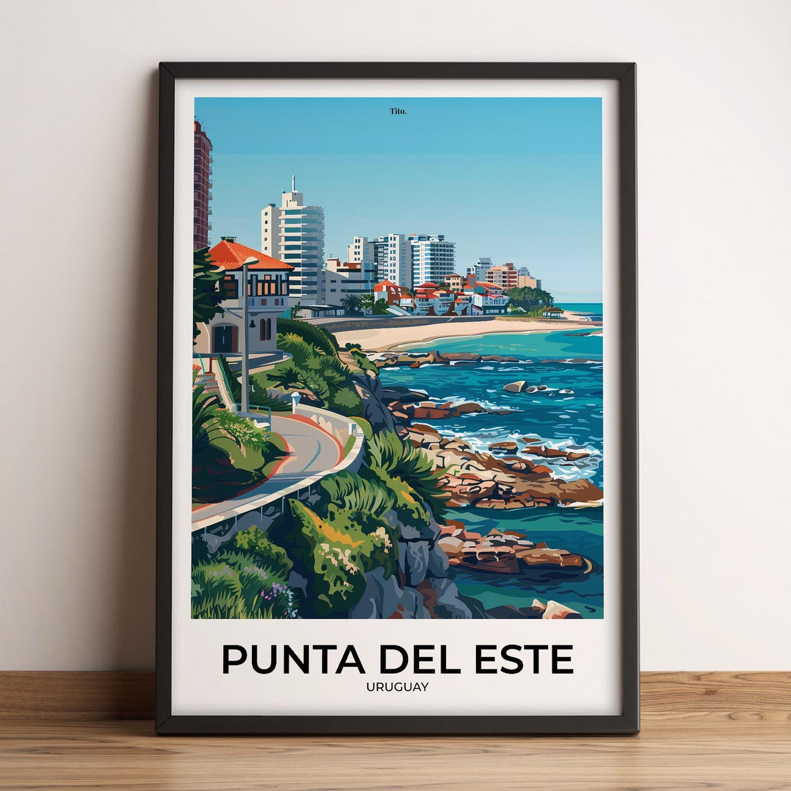 Punta Del Este Poster Punta Del Este Travel Poster Punta Del Este Art Print Punta Del Este Poster Uruguay Travel Gift