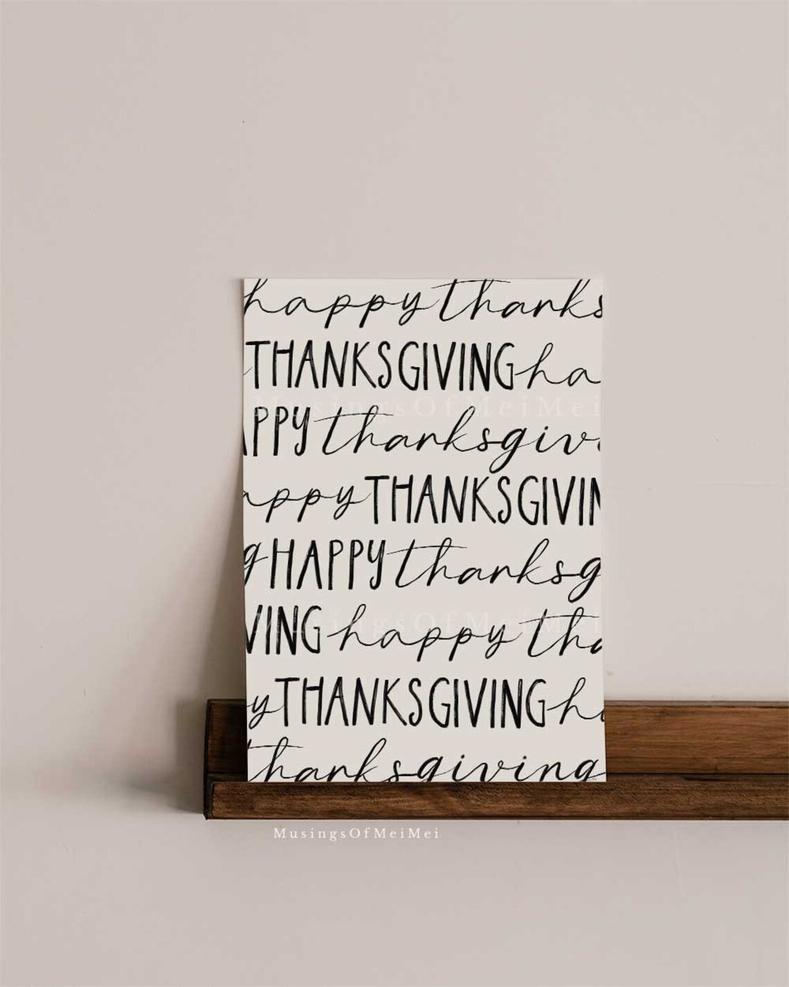 Happy Thanksgiving Celebration Art Print, Rustic Fall Decor - Image 2