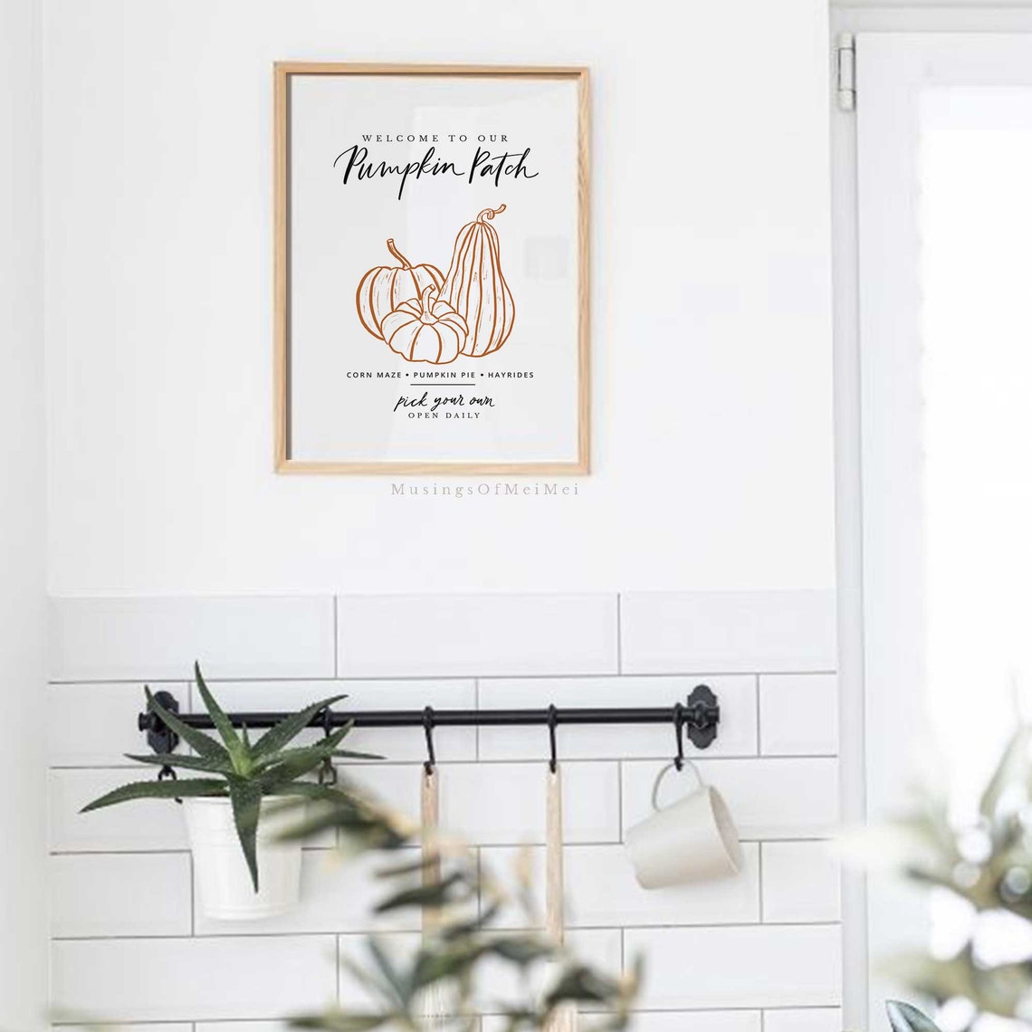 Welcome to Our Pumpkin Patch Farmhouse Fall Season Decor Poster - Image 4