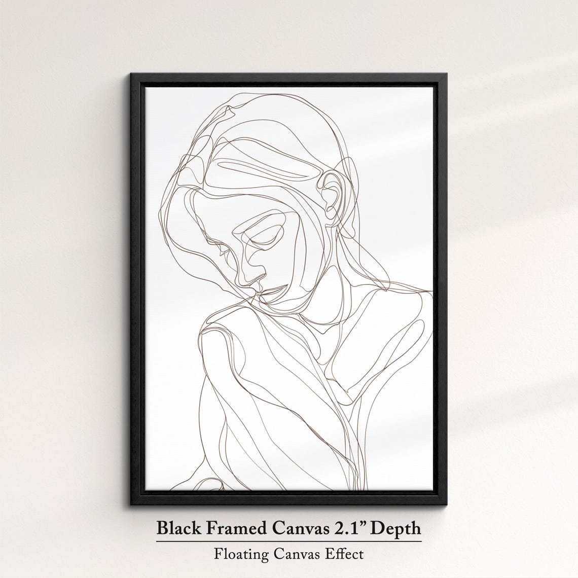 Minimalist One Line Woman Face Art Print Feminine Line Drawing Poster - Image 2