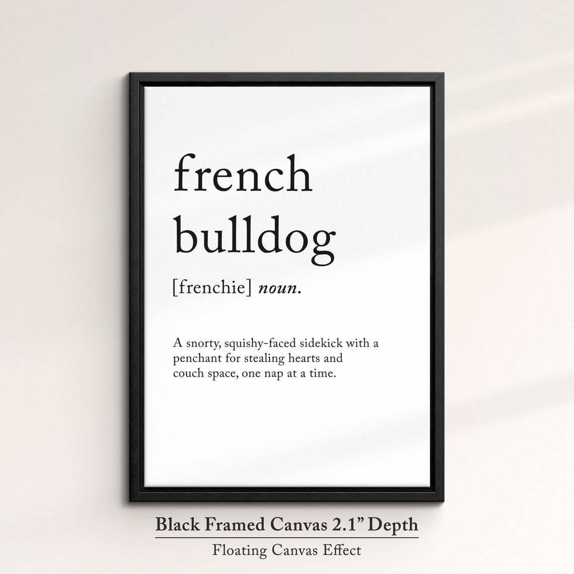 French Bulldog Funny Dictionary Definition Dog Lover Minimalist Poster - Image 2