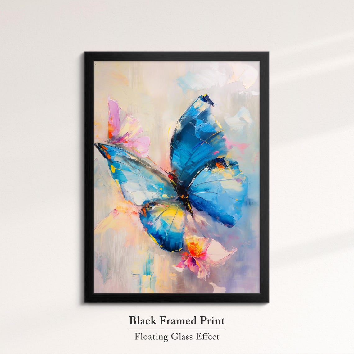 Colorful Butterfly Abstract Oil Painting Framed Print Framed Portrait Wall Art Poster Home Decor Interior Butterfly Lover Gift - Image 8