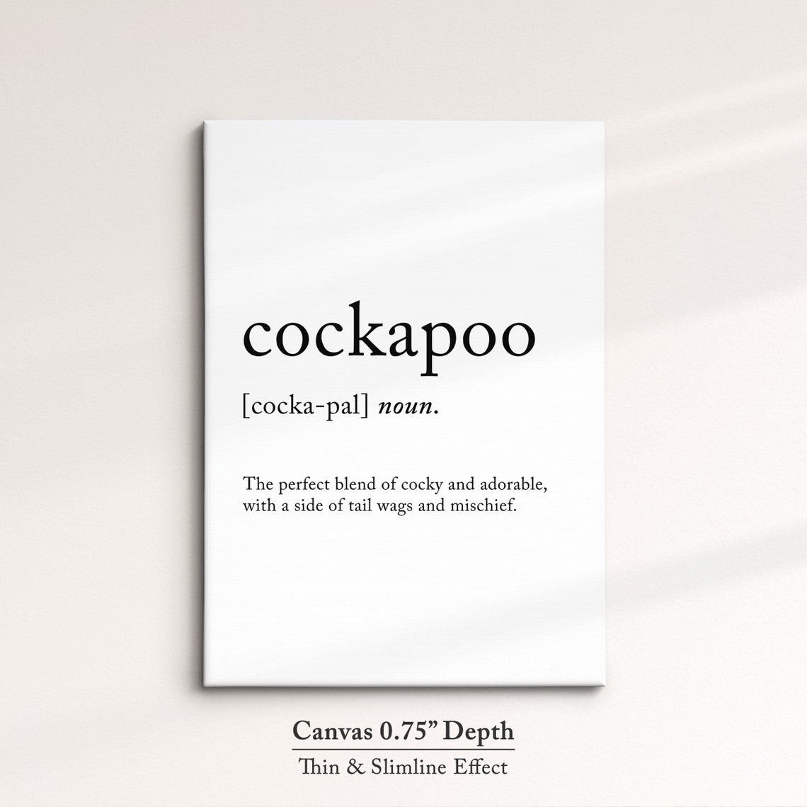 Cockapoo Funny Dictionary Definition Quote Minimalist Dog Breed Poster - Image 4