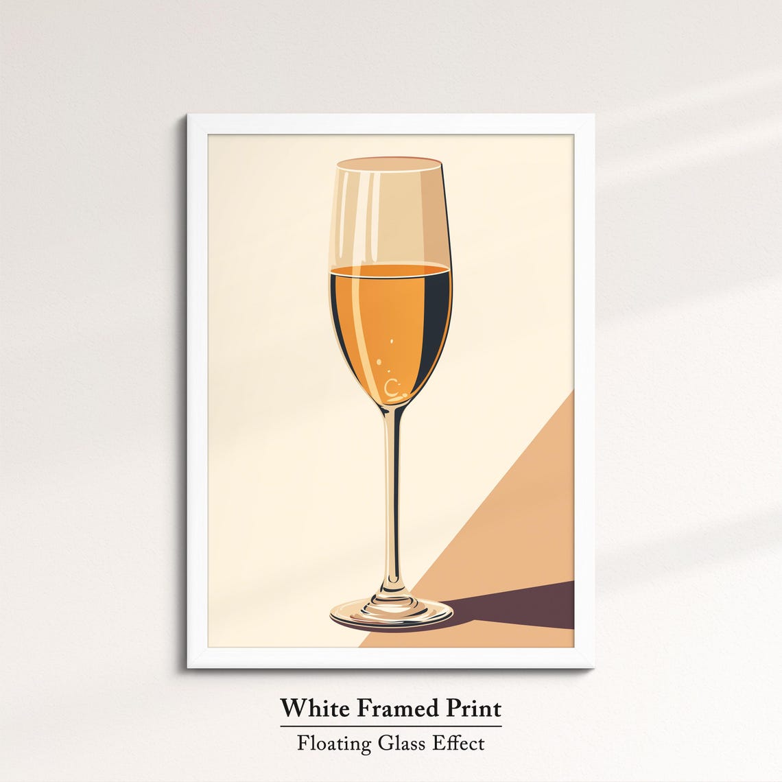 Minimalist Champagne Flute Illustration Boho Kitchen Wall Art Print - Image 7