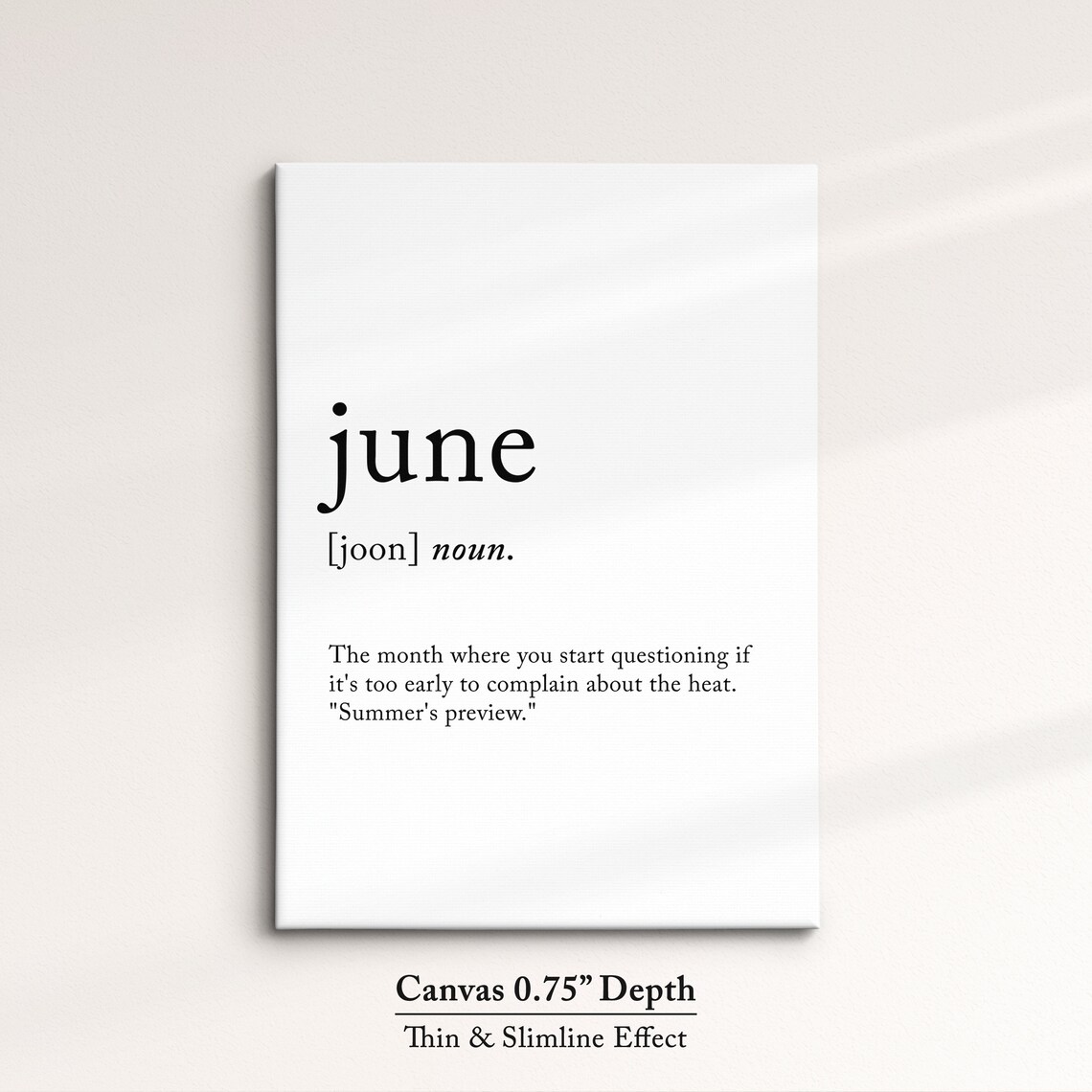 June Minimalist Definition Quote Word Art Framed Print Framed Female Wall Art Lady Poster Feminine Home Decor Gifts For Her - Image 3