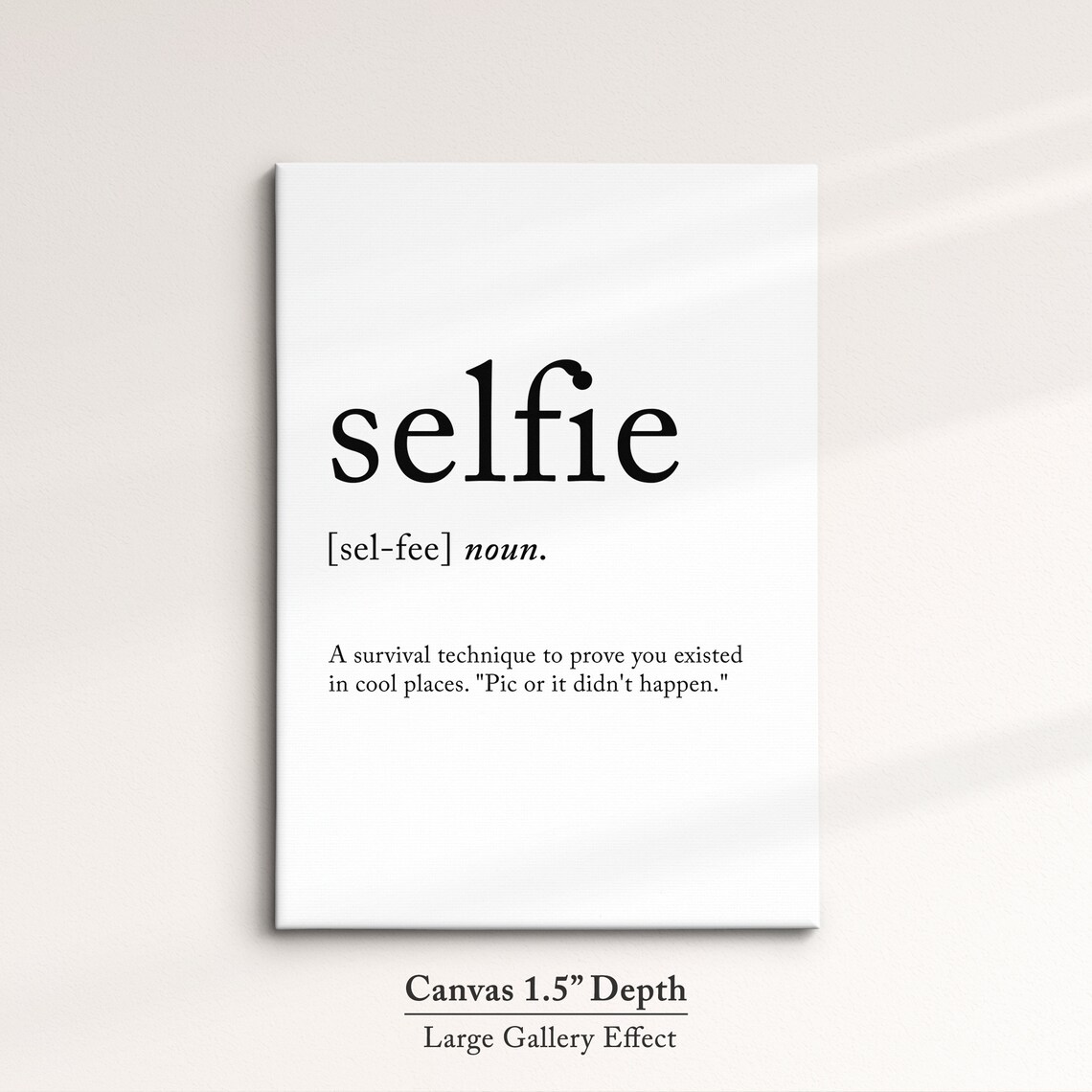 Selfie Minimalist Definition Quote Word Art Framed Print Framed Female Wall Art Lady Poster Feminine Home Decor Gifts For Her - Image 2