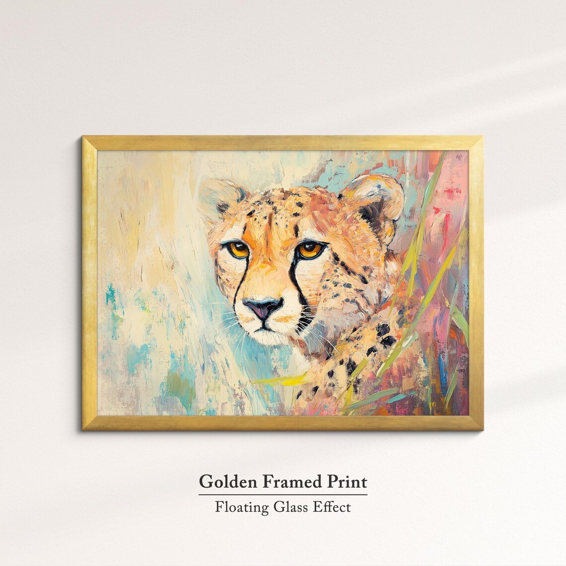 Cheetah Abstract Oil Painting Animal Wall Art Print - Image 5