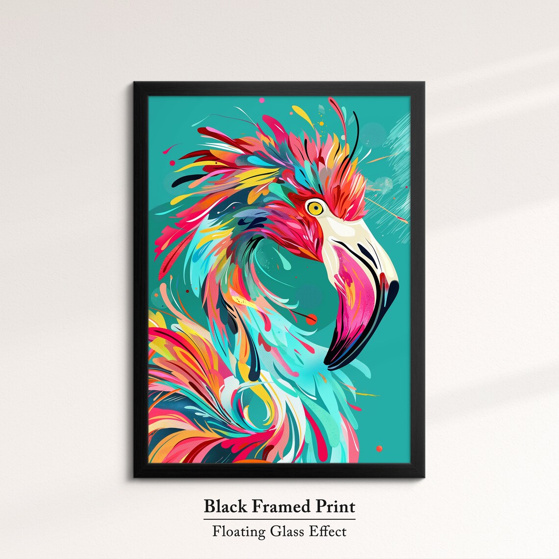 Colorful Flamingo Art, Vibrant Wildlife Wall Decor - Image 8