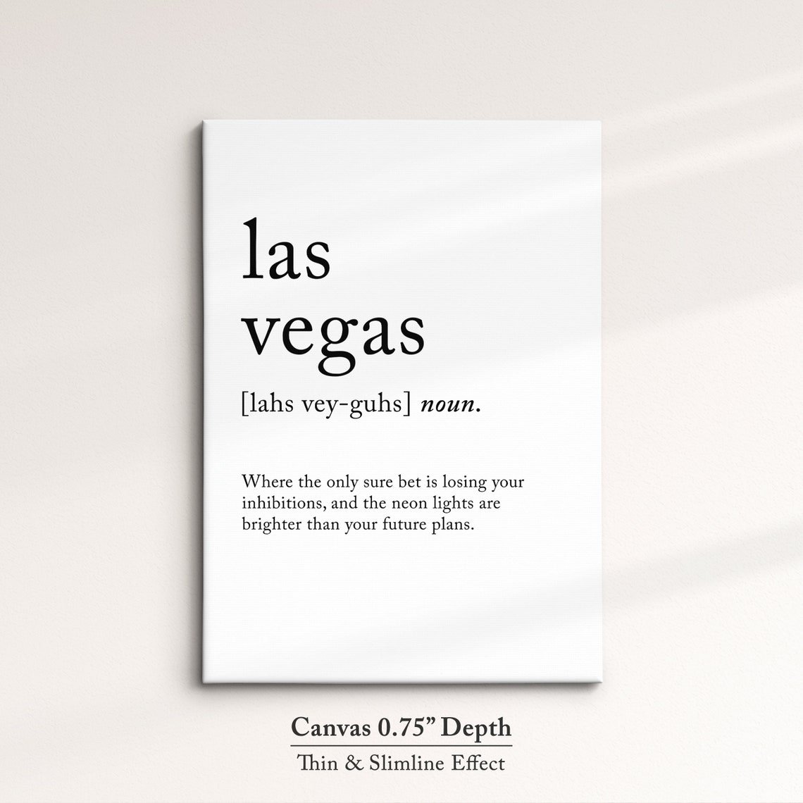 Las Vegas Dictionary Definition Funny Neon Lights Quote Wall Poster - Image 4