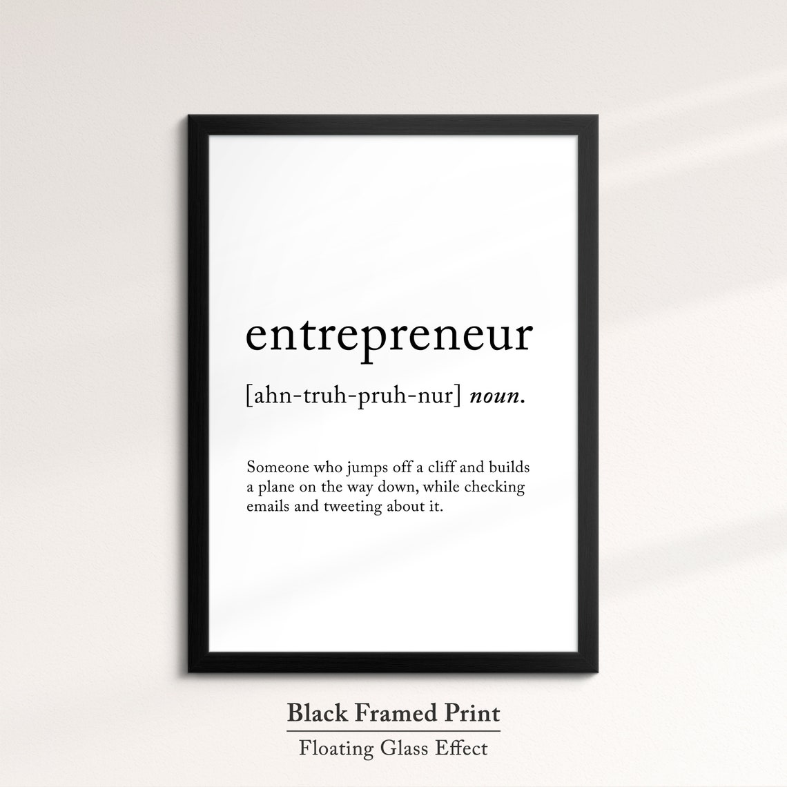Entrepreneur Funny Dictionary Definition Quote Minimalist Poster Gift - Image 8