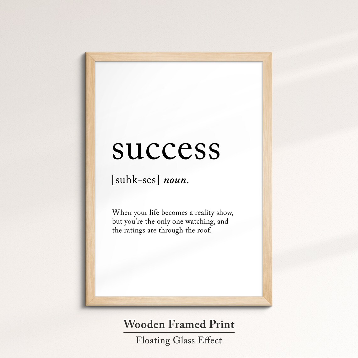 Success Funny Definition Dictionary Quote Minimalist Framed Print Framed Wall Art Poster Home Decor Interior Inspirational Gifts - Image 6