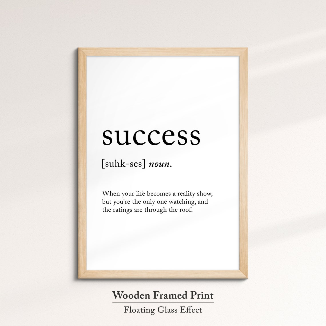 Success Funny Dictionary Definition Quote Minimalist Wall Art Poster - Image 6