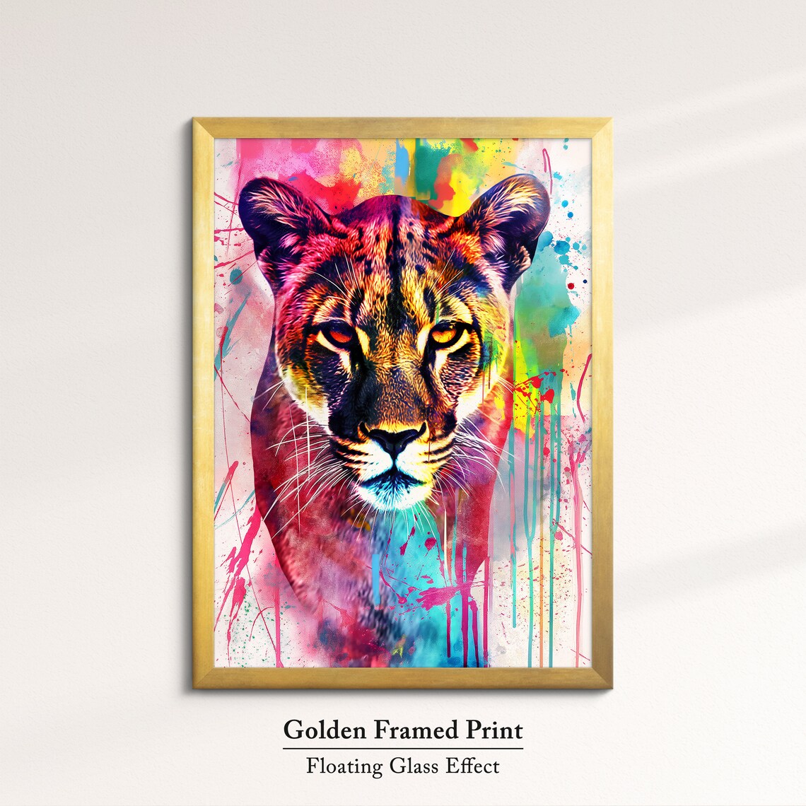 Colorful Lioness Art Print, Bold Wildlife Decor - Image 5