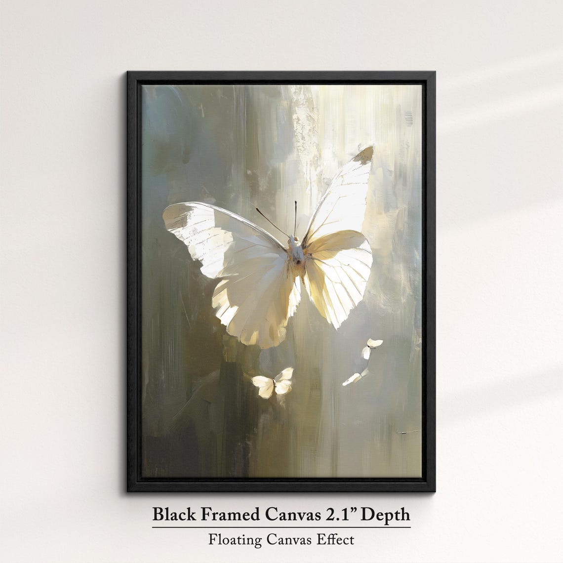 Colorful Butterfly Abstract Oil Painting Framed Print Framed Portrait Wall Art Poster Home Decor Interior Butterfly Lover Gift - Image 2