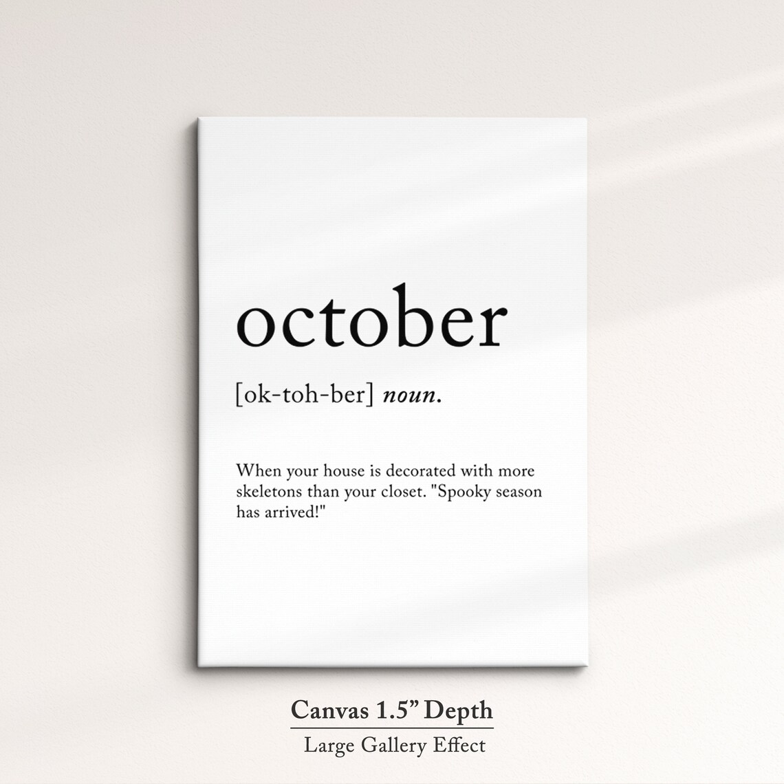 October Minimalist Definition Quote Word Art Framed Print Framed Female Wall Art Lady Poster Feminine Home Decor Gifts For Her - Image 2
