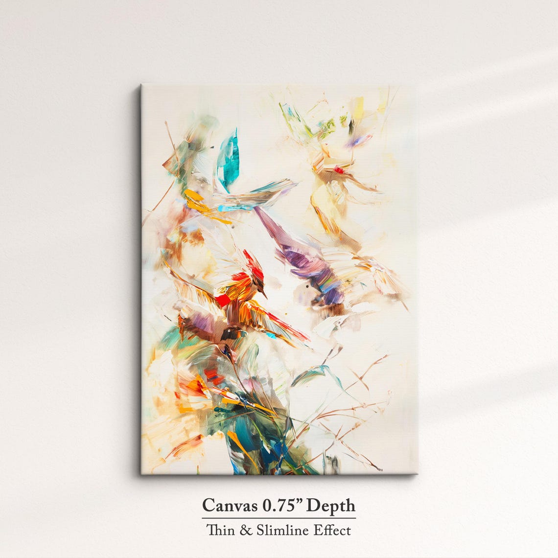 Abstract Birds In Flight White Airy Watercolor Minimal Bird Art Poster - Image 4