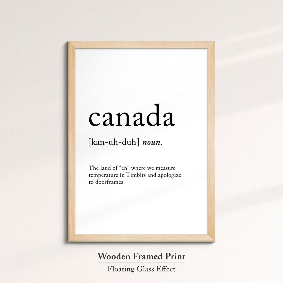 Canada Definition Dictionary Funny Quote Minimalist Framed Print Framed Wall Art Poster Home Decor Interior Canadian Gifts - Image 6