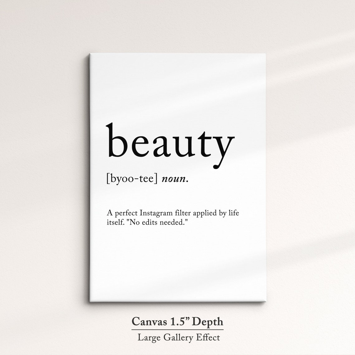 Beauty Funny Dictionary Definition Quote Minimalist Typography Poster - Image 2