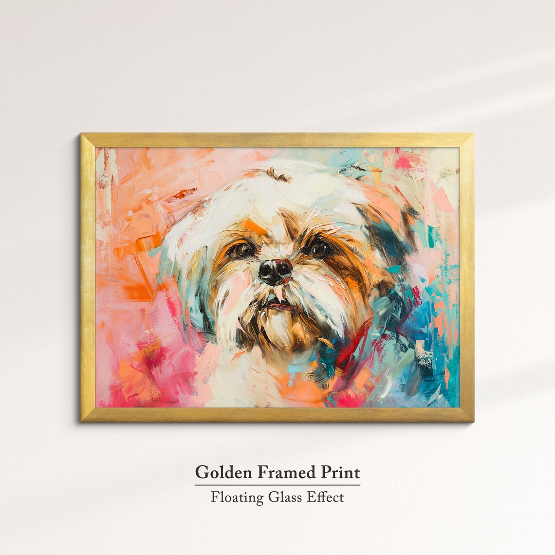 Shih Tzu Abstract Oil Painting, Dog Lover Art Print - Image 5