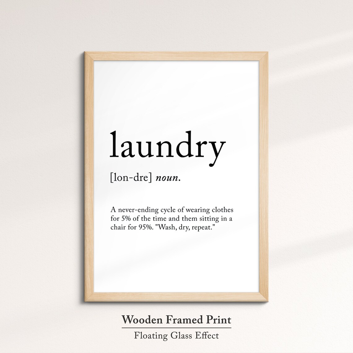 Laundry Minimalist Definition Quote Word Art Framed Print Framed Female Wall Art Lady Poster Feminine Home Decor Gifts For Her - Image 6