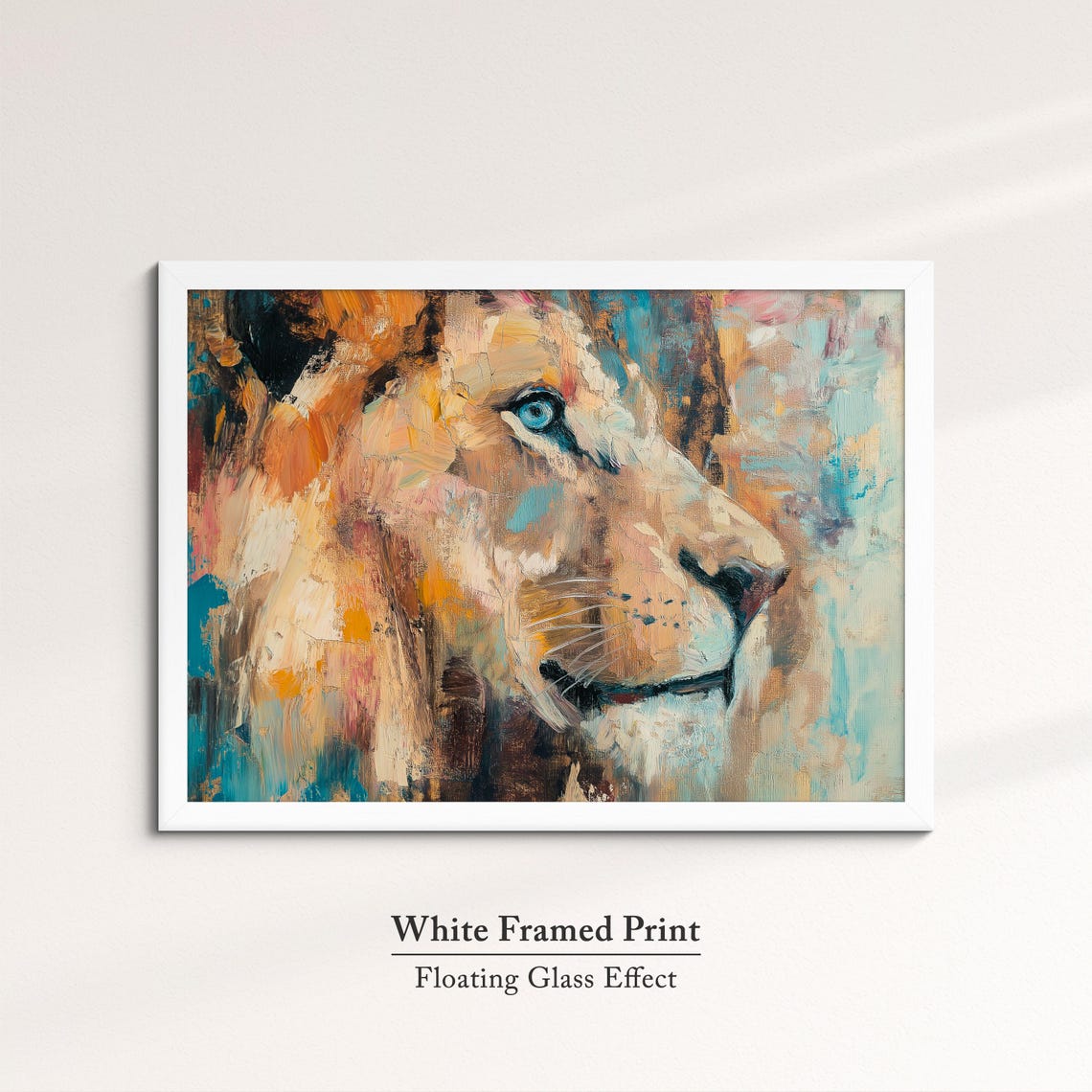 Lioness Abstract Oil Painting Side Profile Wild Cat Portrait Poster - Image 7