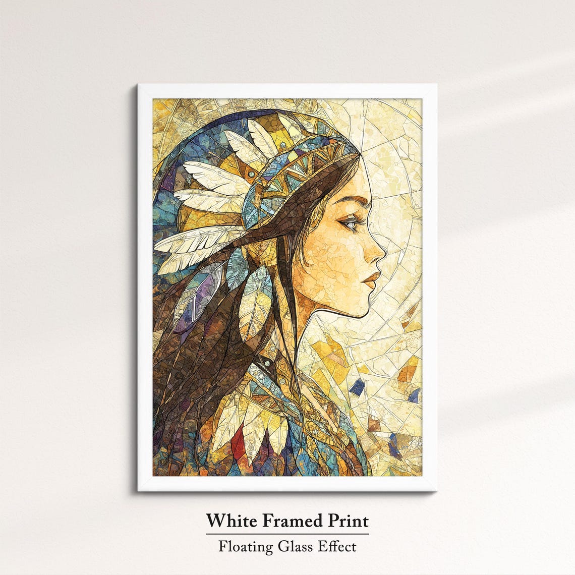 Serene Indian Woman Portrait Art Elegant African Beauty Bohemian Wall Decor Rustic Home Art Print Neutral Tones Oil Painting - Image 7