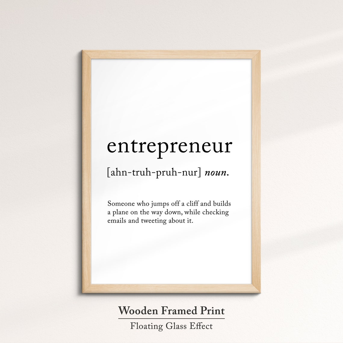 Entrepreneur Funny Dictionary Definition Quote Minimalist Poster Gift - Image 6