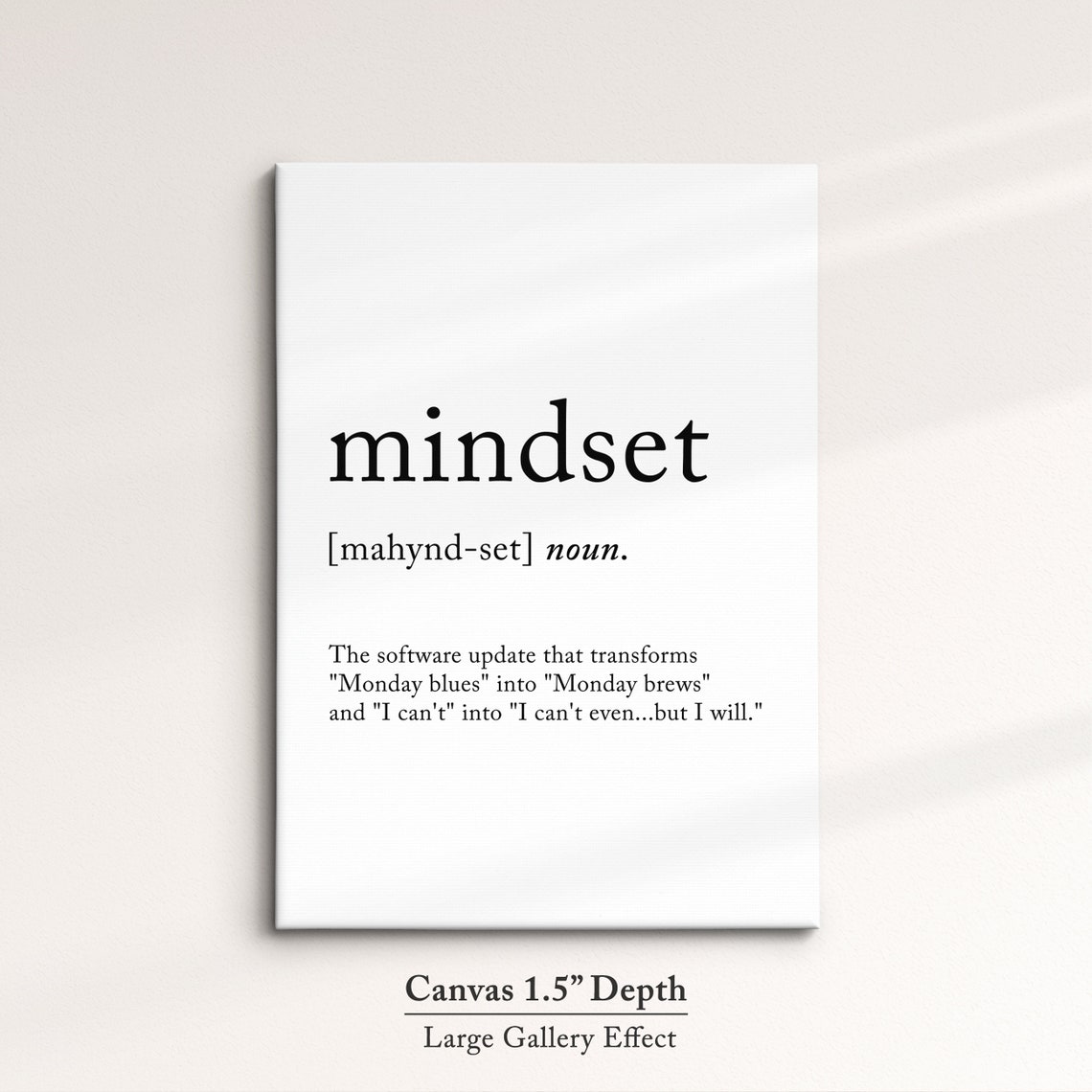 Mindset Funny Dictionary Definition Quote Minimalist Wall Art Poster - Image 3