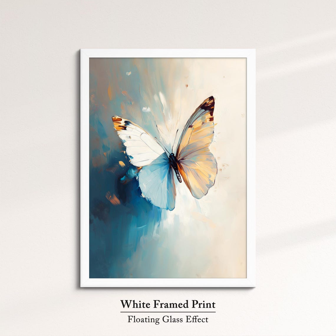 Colorful Butterfly Abstract Oil Painting Framed Print Framed Portrait Wall Art Poster Home Decor Interior Butterfly Lover Gift - Image 7