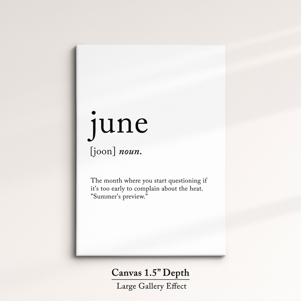 June Minimalist Definition Quote Word Art Framed Print Framed Female Wall Art Lady Poster Feminine Home Decor Gifts For Her - Image 2