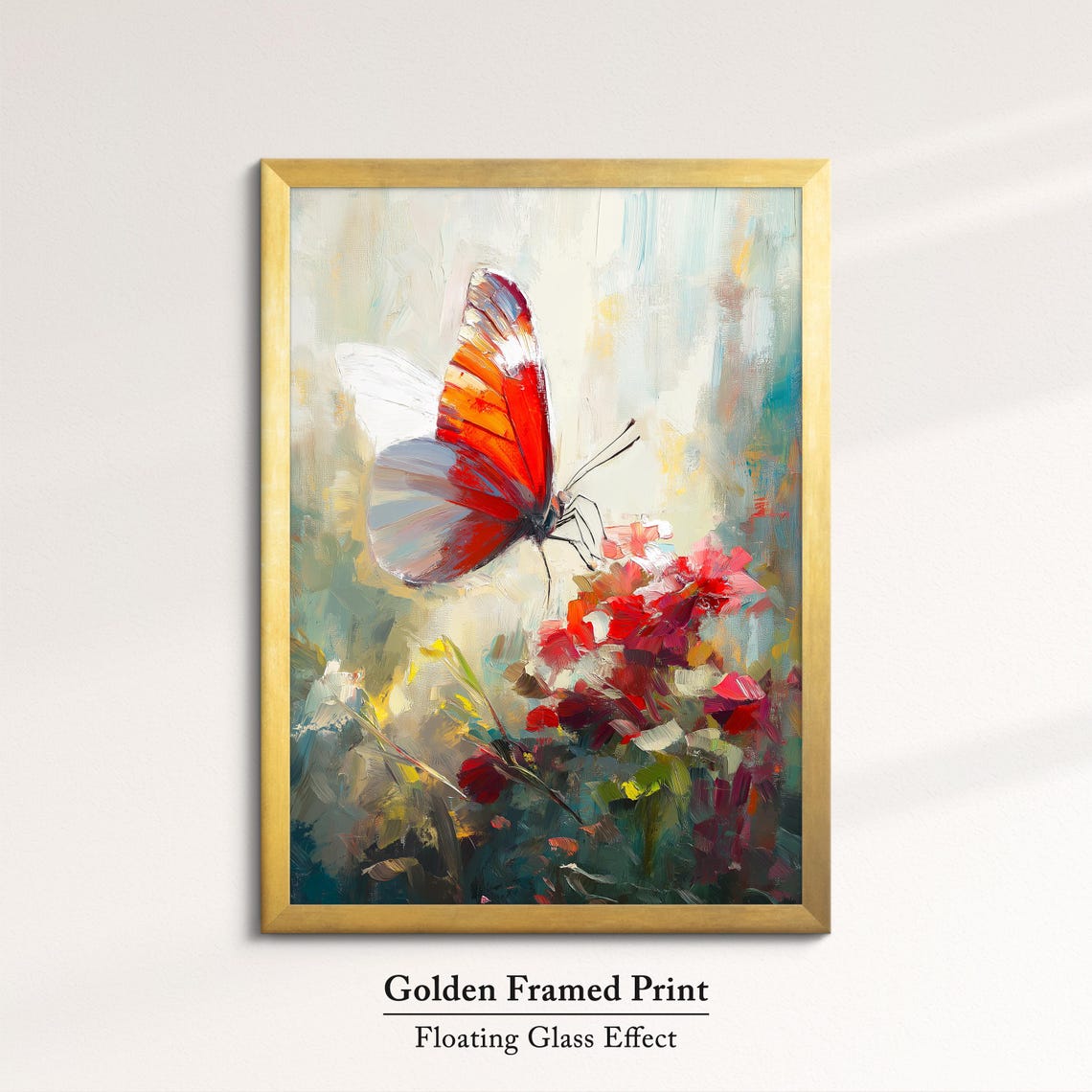 Colorful Butterfly Abstract Oil Painting Framed Print Framed Portrait Wall Art Poster Home Decor Interior Butterfly Lover Gift - Image 5