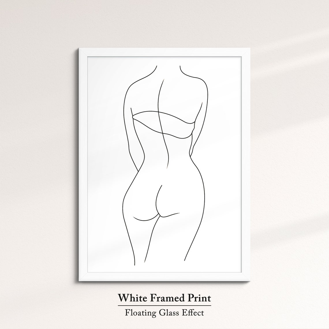 Minimalist Woman Body Single Line Art Back Silhouette Wall Poster - Image 7