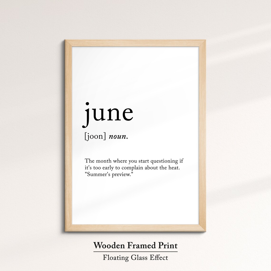 June Minimalist Definition Quote Word Art Framed Print Framed Female Wall Art Lady Poster Feminine Home Decor Gifts For Her - Image 6