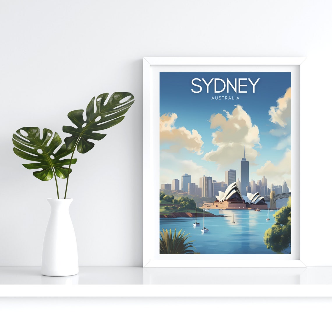 Sydney Australia Opera House Harbour Skyline Travel Poster Art - Image 4