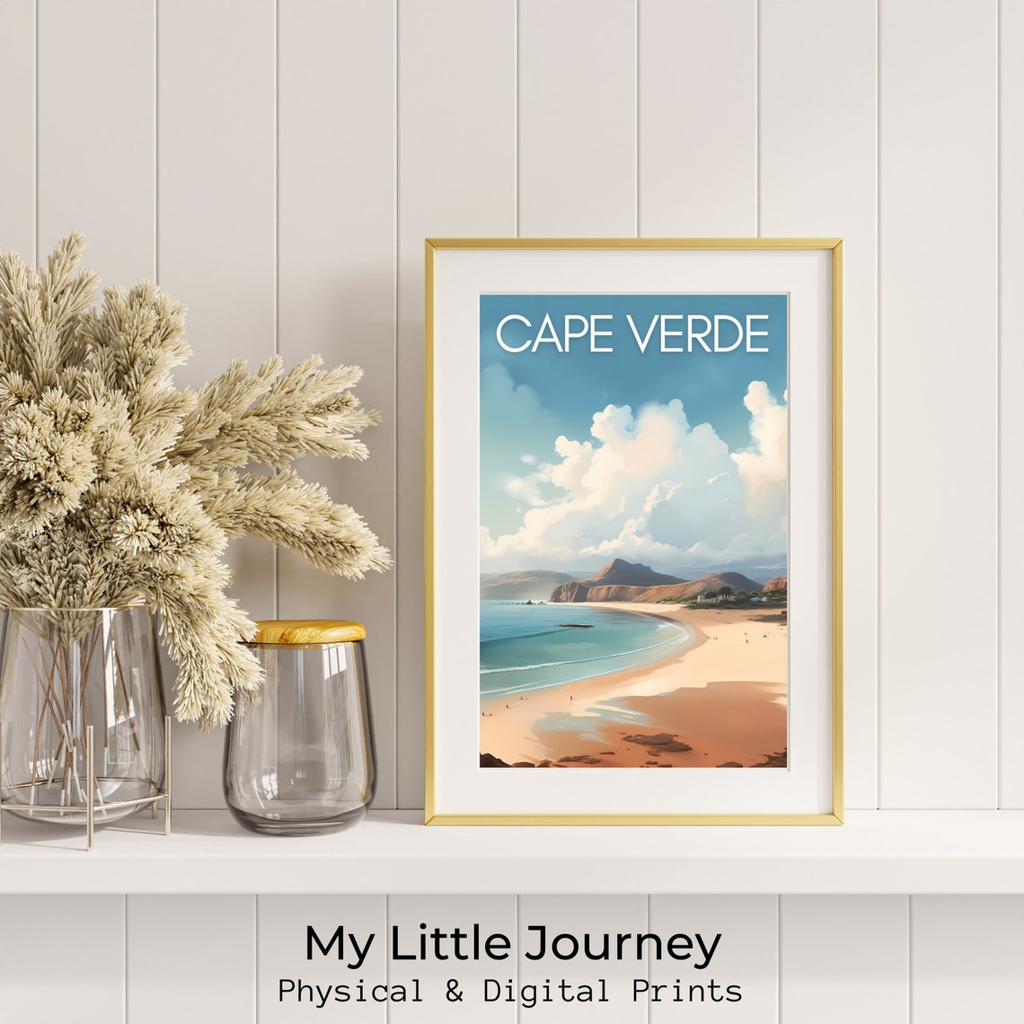 Cape Verde Turquoise Beach Golden Sand Coastal Paradise Poster - Image 3