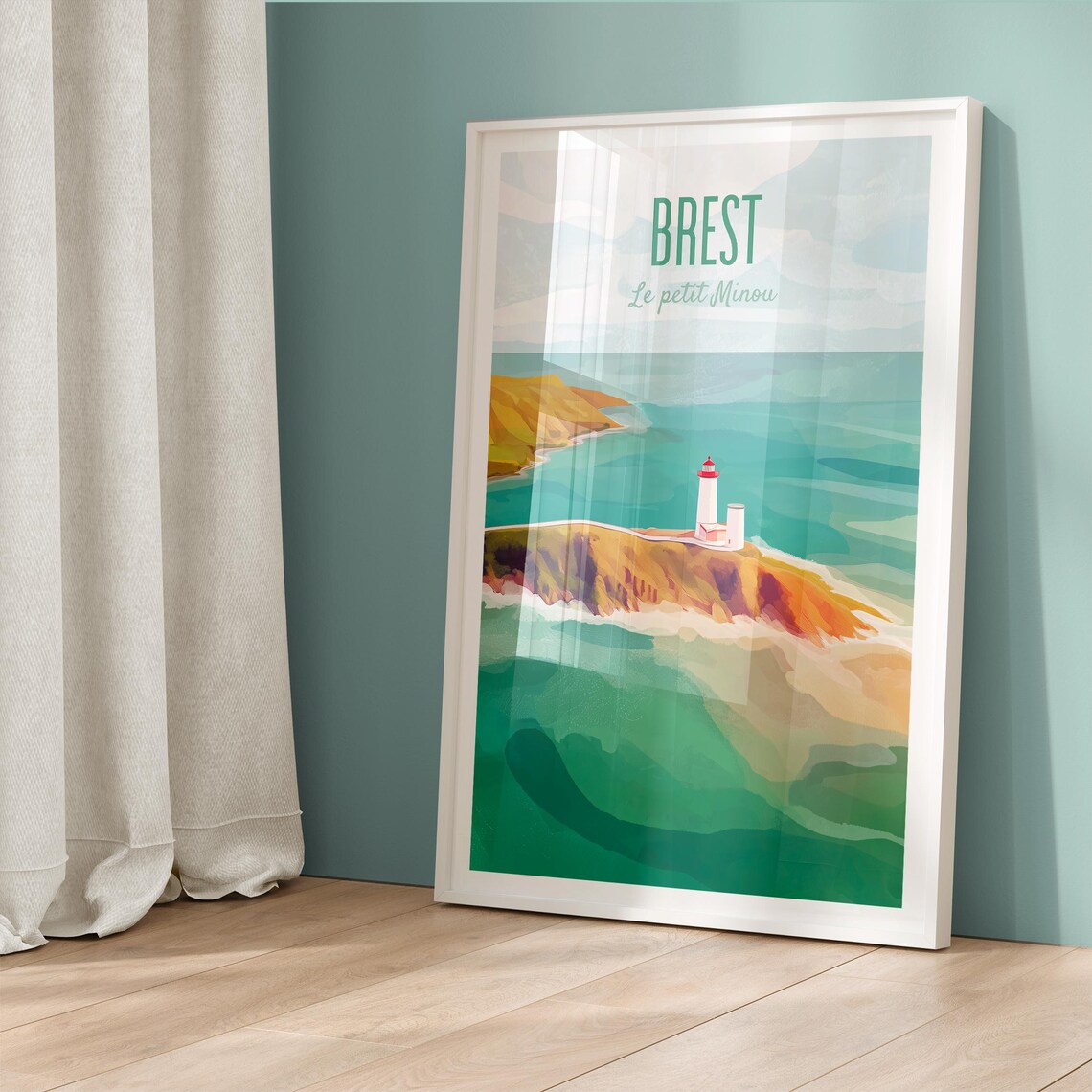 Brest France Poster, Brittany Coast Travel Poster - Image 5