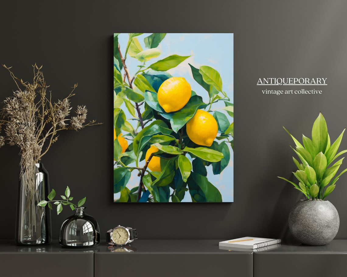 Vintage Lemon Tree Botanical Art Print, Kitchen Decor - Image 5