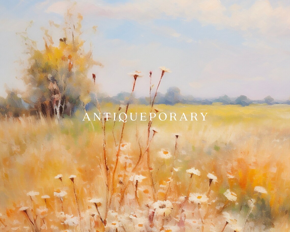 Sunlit Meadow of Wild Daisies Golden Summer Field Art Poster - Image 3