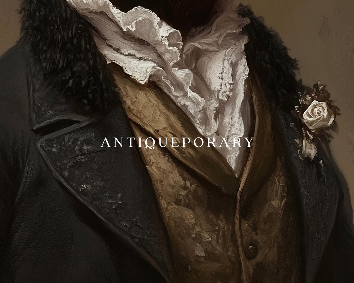 Royal Badger Gentleman Portrait Gold Waistcoat Vintage Poster - Image 2