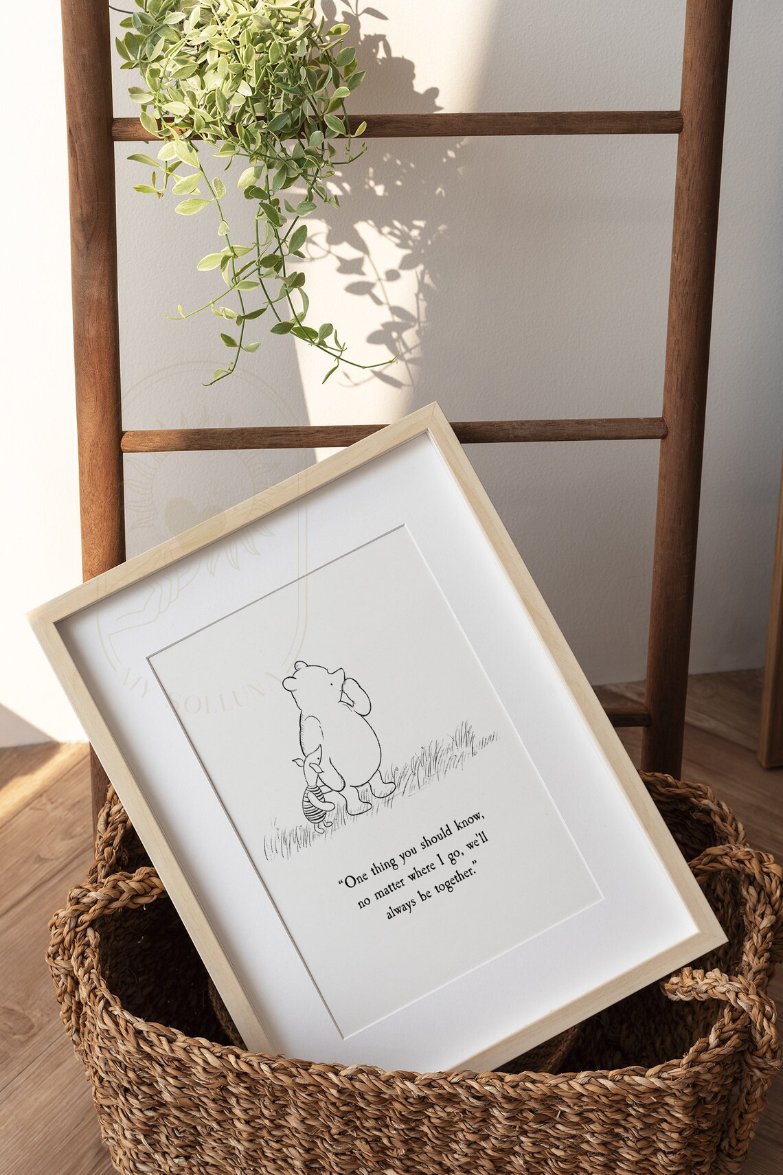 Winnie the Pooh Quote Nursery Art Print, Vintage - Image 4