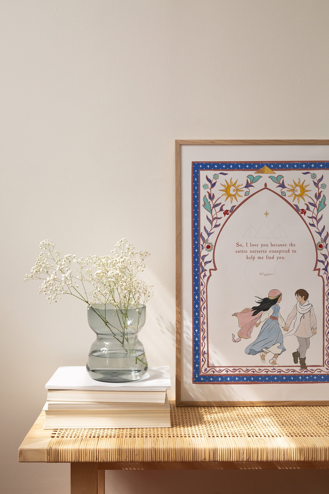 The Alchemist Universe Conspired Love Quote Santiago Fatima Arch Poster - Image 3