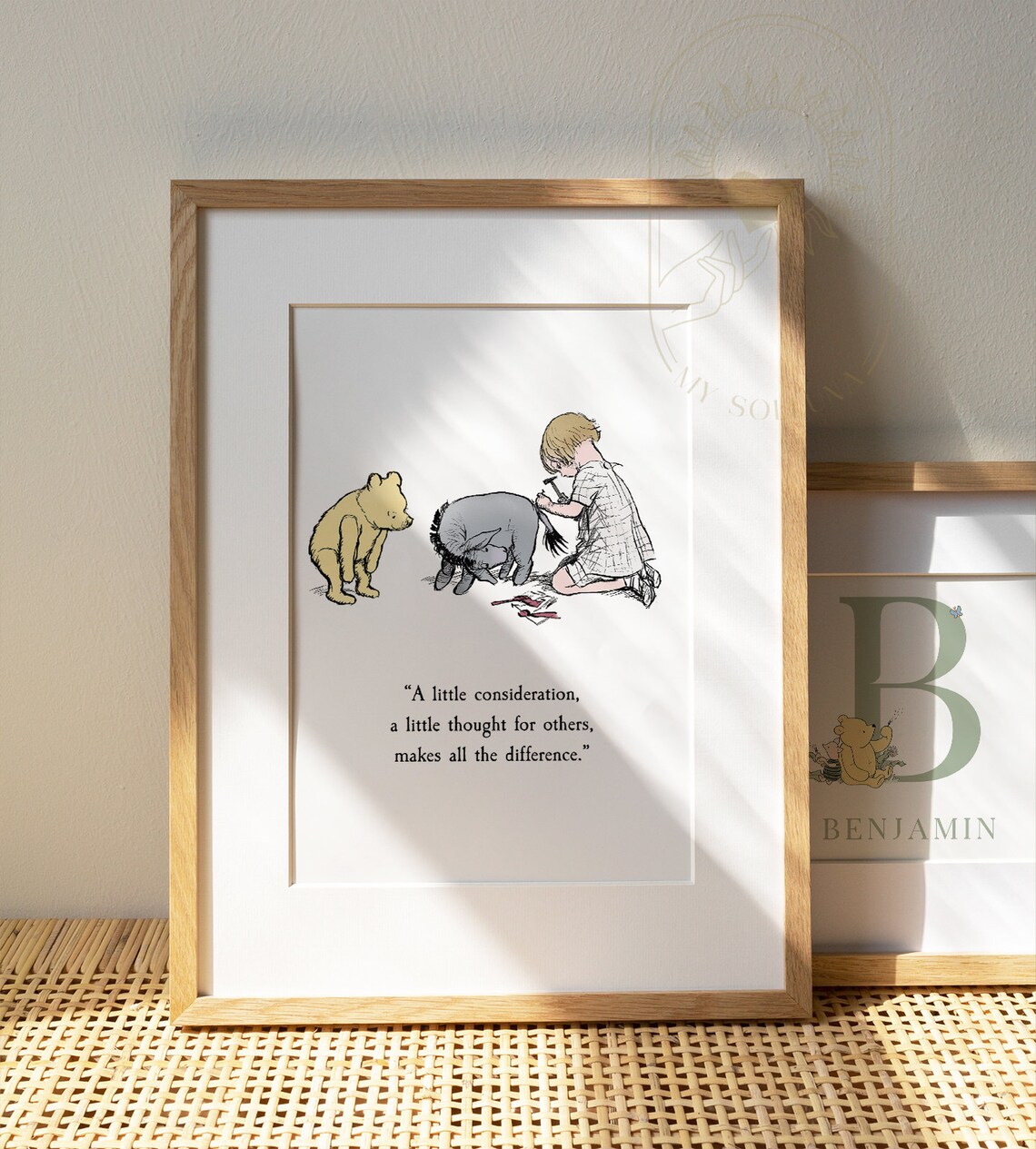 Winnie the Pooh Friendship Quote Nursery Art Print - Image 2