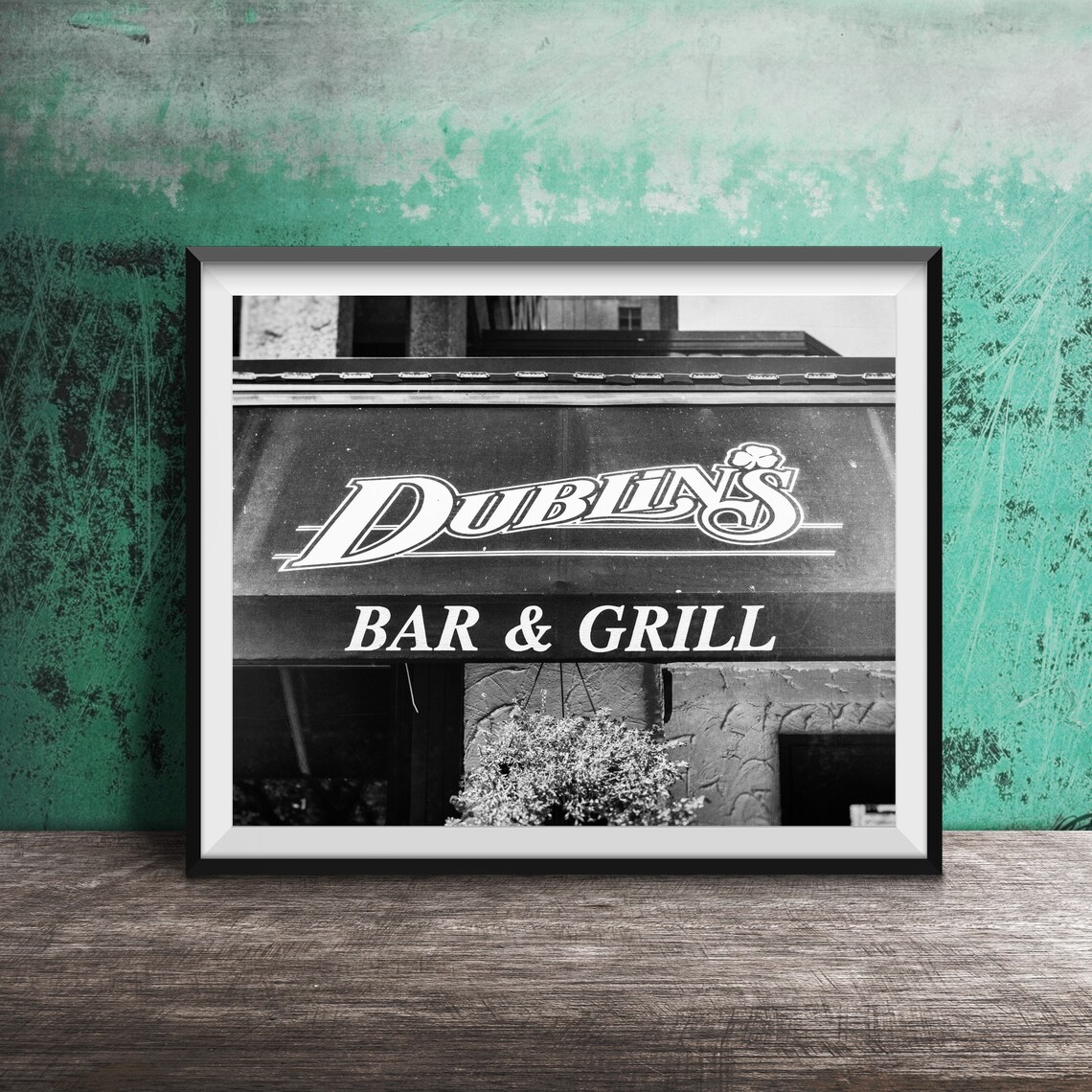 Dublin's Bar and Grill Green Awning Chicago Sign Photography Poster - Image 2