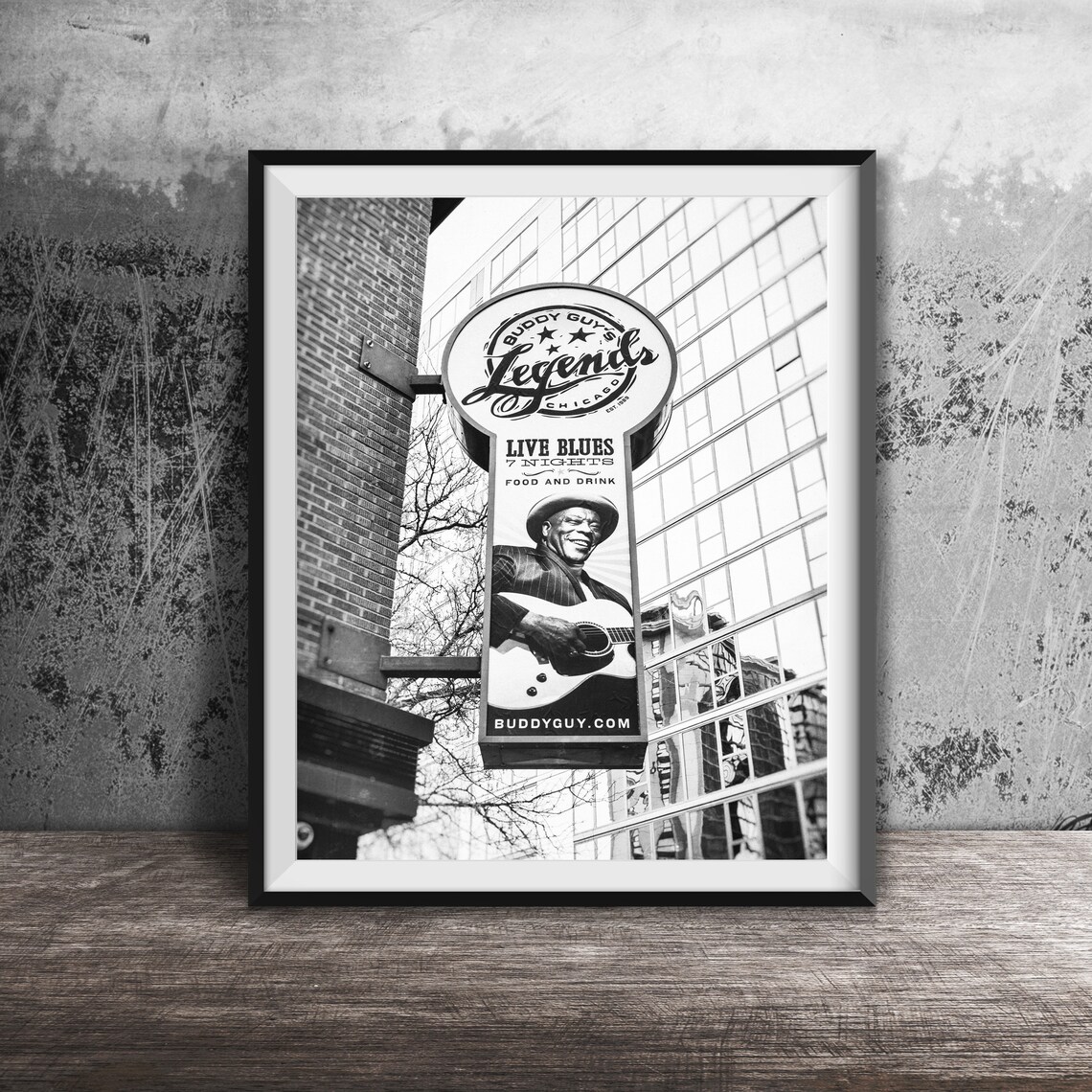 Buddy Guys Legends Live Blues Seven Nights Chicago Club Sign Poster - Image 2