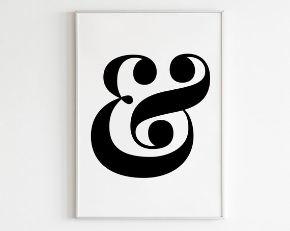 Ampersand And Wall Art Ampersand Scandinavian Poster Home Decor Scandinavian Art Birthday Poster Affiche Scandinave