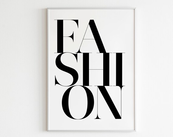 Fashion Bold Black Serif Typography Scandinavian Style Poster