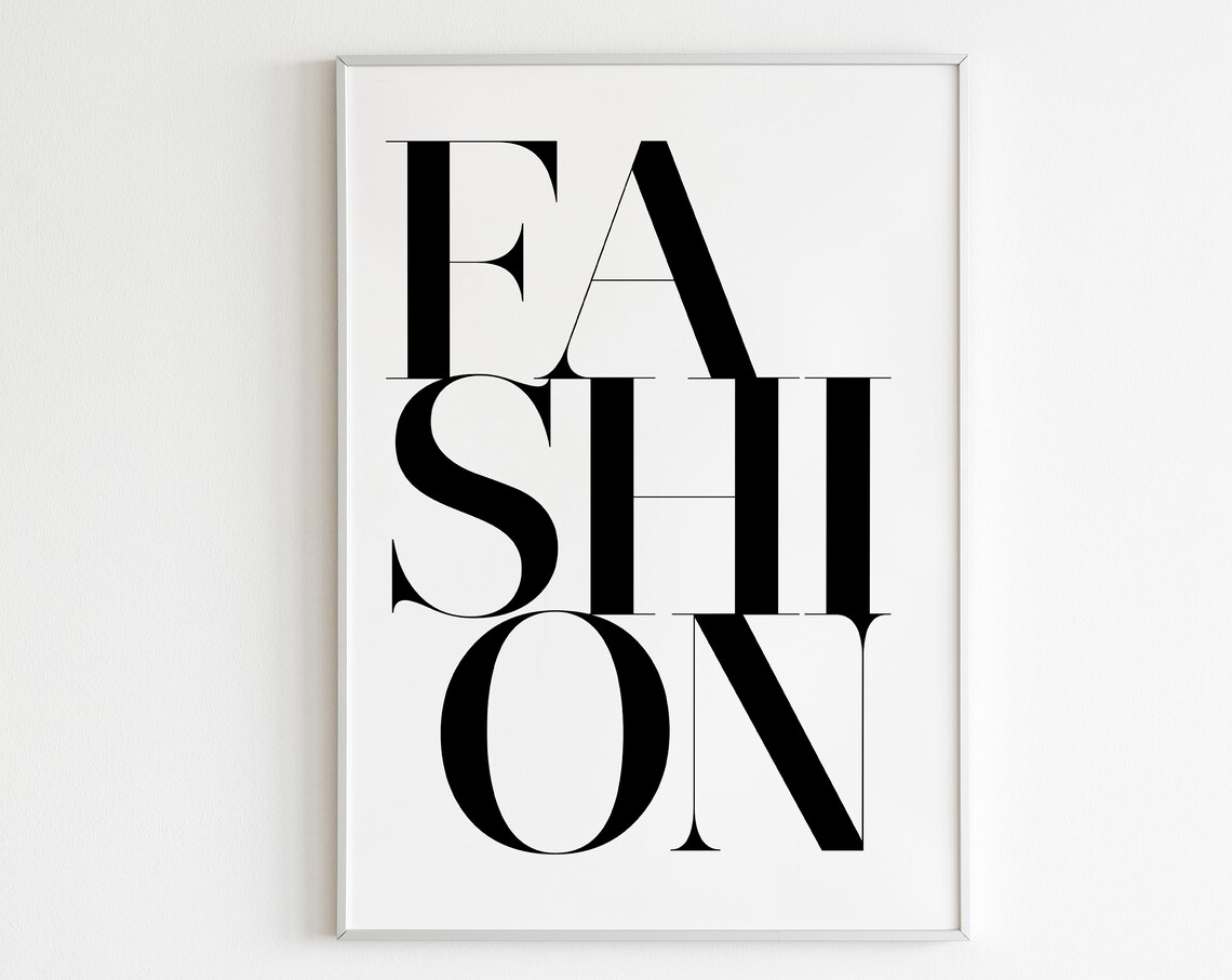 Fashion Bold Black Serif Typography Scandinavian Style Poster
