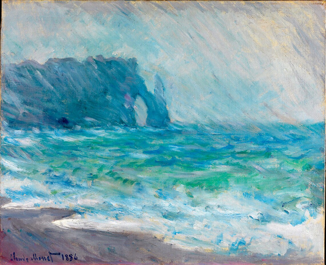 Claude Monet Regnvr Etretat Fine Art Glice 1886 Sku 0173