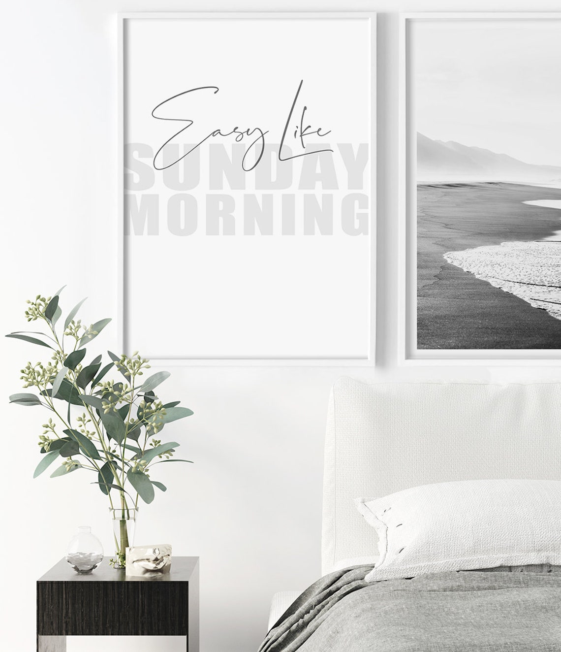 Easy Like Sunday Morning Script Quote Typography Minimal Poster - Image 3