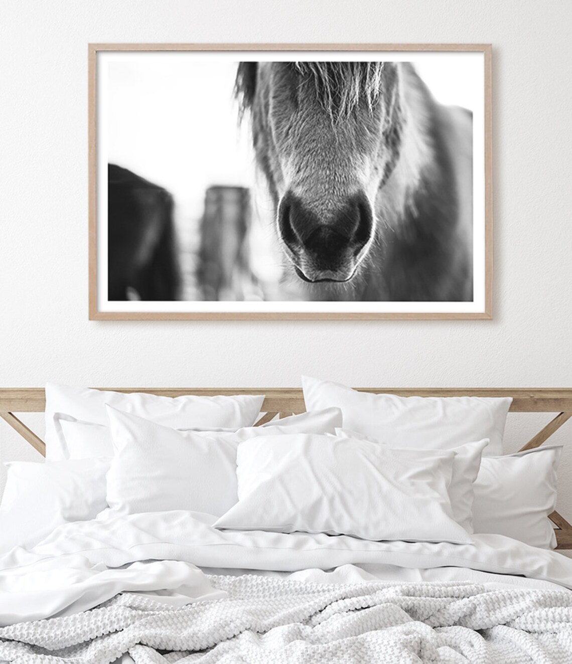 Black And White Horse Print Scandinavian Wall Art Icelandic Horse Photo Print Pony Photography Artwork Modern Farmhouse Decor Poster - Image 3